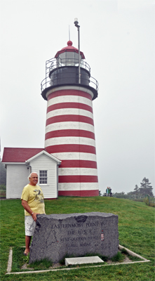 Lee Duquette at the West Quoddy Head Lighthouse