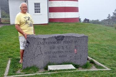 Lee Duquette at the West Quoddy Head Lighthouse