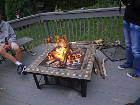 the campfire on the patio