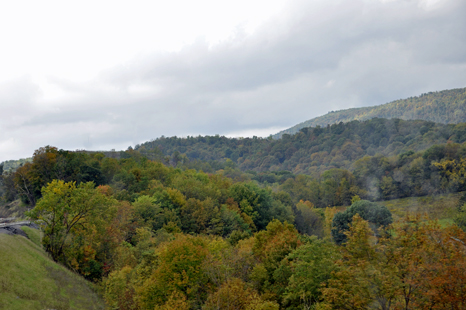 The beginning of fall colors in Pennsylvania