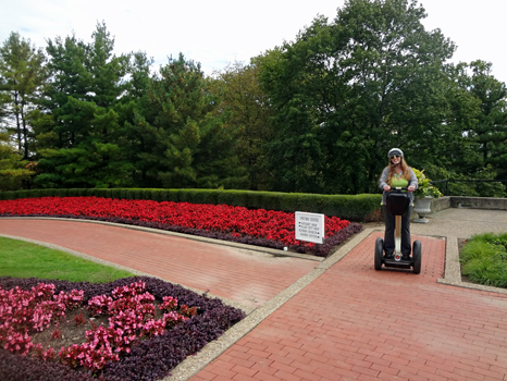 Karen Duquette on a Segway