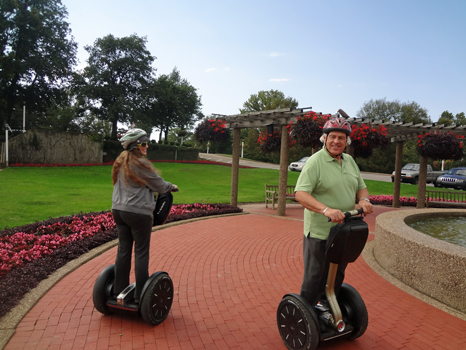 The two RV Gypsies took a Segway tour around Oglebay Park.