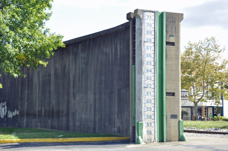 the 12th St flood wall 