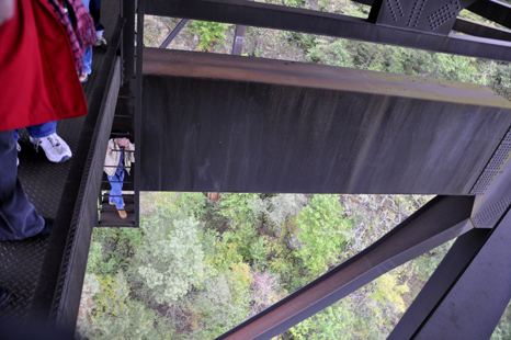 Doug going below the catwalk