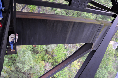 Doug going below the catwalk