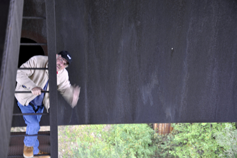 Doug going below the catwalk