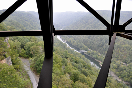 Fayette Station Road, the New River, and Tunney Hunsaker Bridge