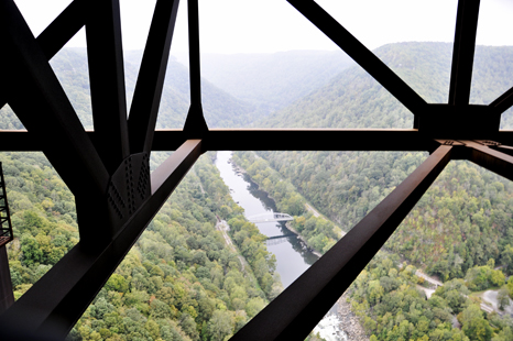 the New River and Tunney Hunsaker Bridge