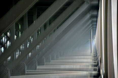 the beams beside the catwalk