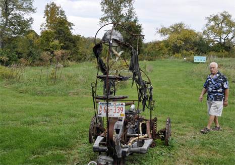 Mobile Life Support Unit Model A sculpture and Lee Duquette