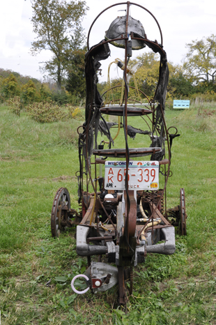 front view of the Mobile Life Support Unit Model A sculpture