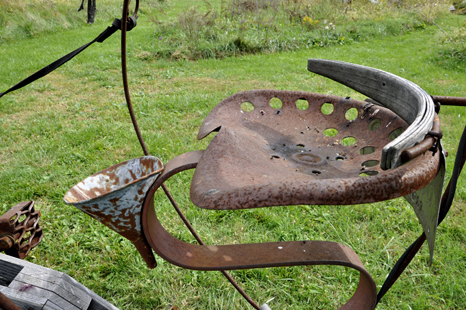 the seat of the Mobile Life Support Unit Model A sculpture