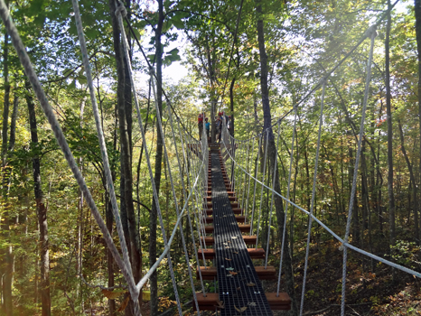 The first of several Suspension bridges.