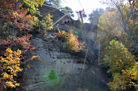 Passing people on the way down 