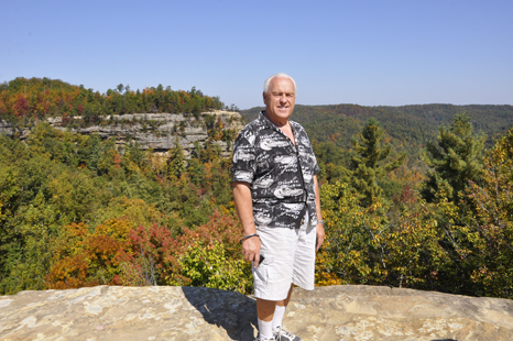 Lee Duquette on the top of Natural Bridge