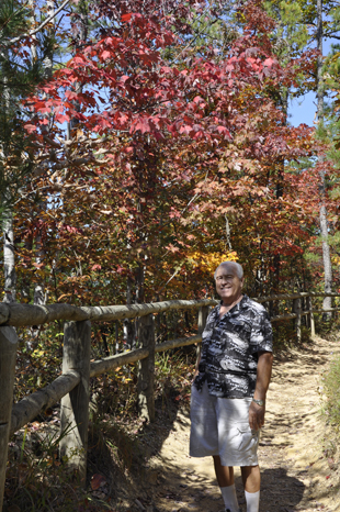 Lee Duquette on the trail to Overlook Point