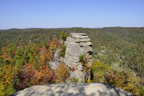 a big column and fall colors