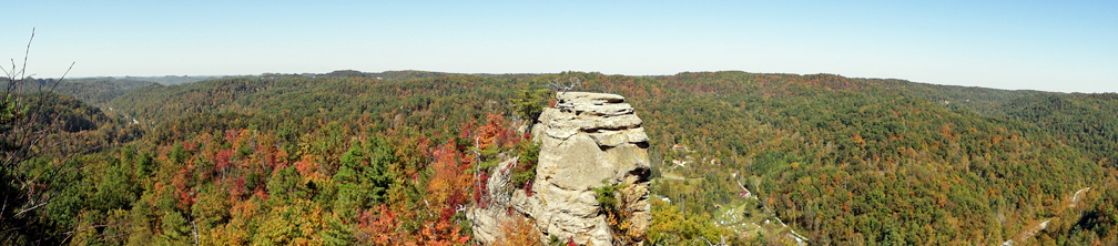 panorama of fall colors