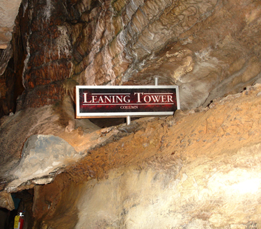 Leaning Tower  at Ruby Falls