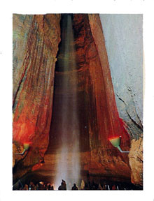 waterfall at Ruby Falls