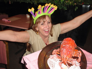 Karen Duquette & A 7-pound lobster feast