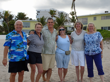 The two RV Gypsies and friends on the beach