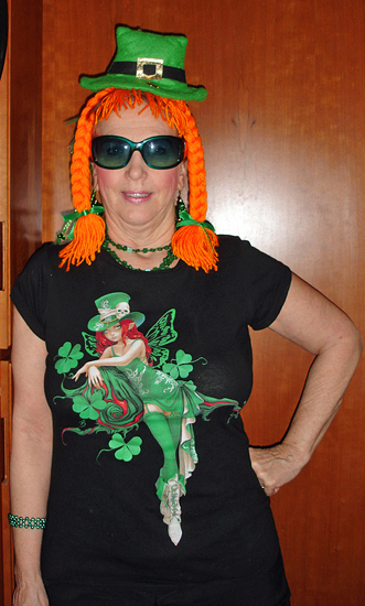 Karen Duquette celebrated St. Patrick's Day