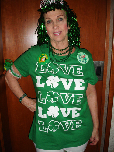 Karen Duquette celebrated St. Patrick's Day