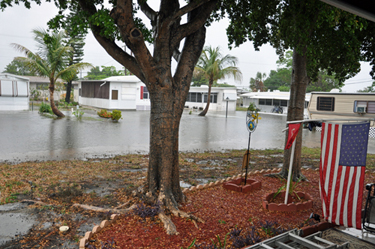 view from the window of the two RV Gypsies RV