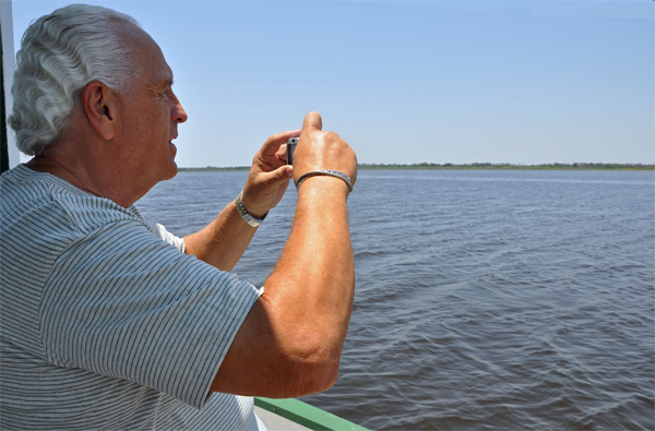 Lee Duquette on the airboat at Myakka River State Park