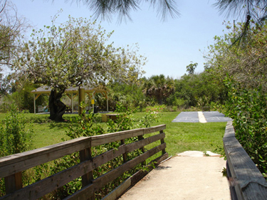 the campground has its own island