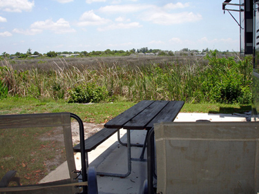 view from the patio of the two RV Gypsies' RV