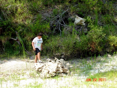 Alex exploring