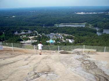 Alex on top of Stone Mountain