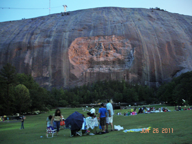 Stone Mountain as dusk approcahes