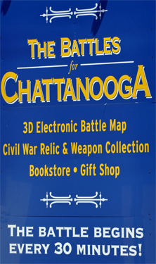 sign about the battles of Chattanooga