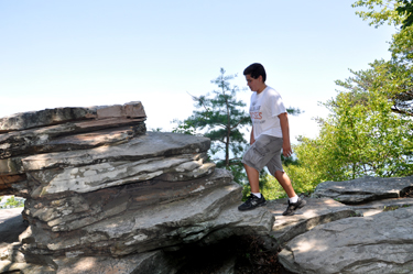 the grandson of the two RV Gypsies on the trail to Ochs Museum at Point Park on Lookout Mountain 