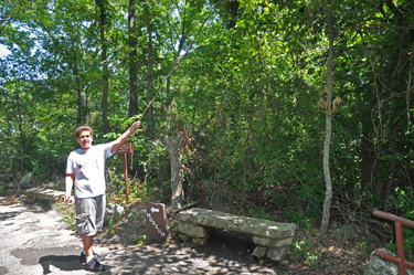 the grandson of the two RV Gypsies on the trail to Ochs Museum at Point Park on Lookout Mountain 