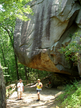 the large rock overhang at Cloudland Canyon State Park
