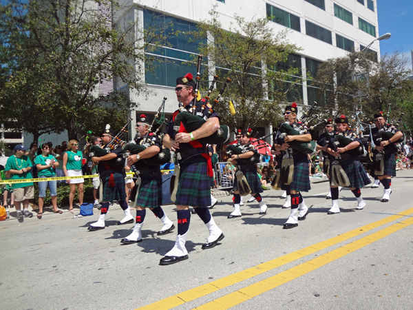 bagpipe players