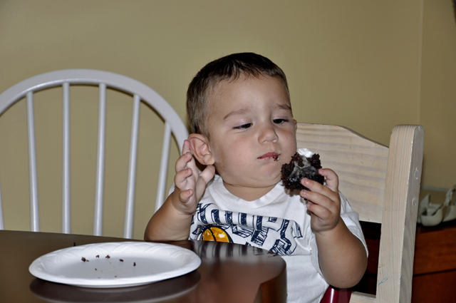the great-grandson of the two RV Gypsies - cake face