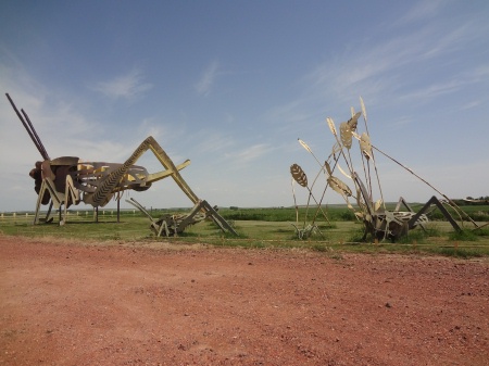 part of Grasshoppers Delight sculpture