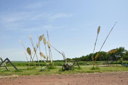 small grasshopper on Enchanted Highway