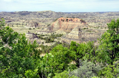 viewing the rock formations from part way down the hiking trail