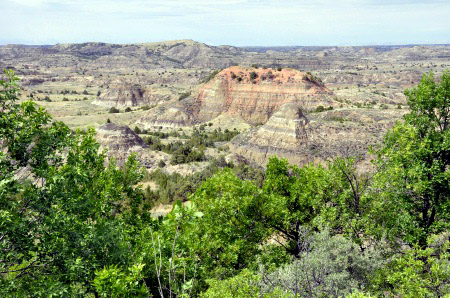 viewing the rock formations from part way down the hiking trail