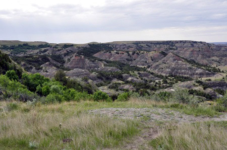 overview of the Painted Canyon from the bottom 