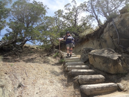 Karen Duquette on the Ridgeline Hiking Trail 