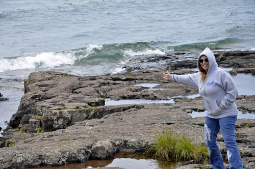 Karen Duquette at Lake Superior in Minnesota