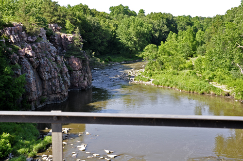 view from the 1908 Historic bridge