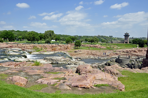 The back side of Sioux Falls